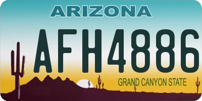 AZ license plate AFH4886