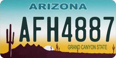 AZ license plate AFH4887