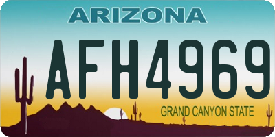 AZ license plate AFH4969