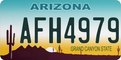 AZ license plate AFH4979