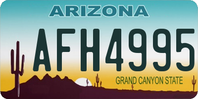 AZ license plate AFH4995