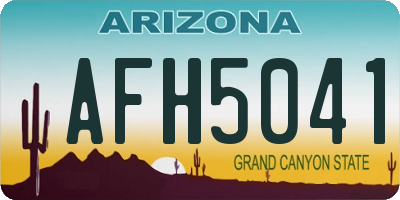 AZ license plate AFH5041