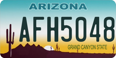 AZ license plate AFH5048