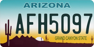 AZ license plate AFH5097