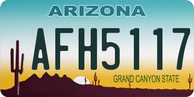 AZ license plate AFH5117