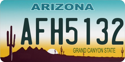 AZ license plate AFH5132