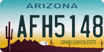 AZ license plate AFH5148