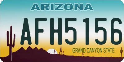 AZ license plate AFH5156