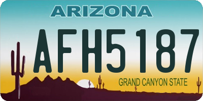 AZ license plate AFH5187