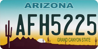 AZ license plate AFH5225