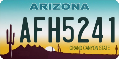 AZ license plate AFH5241