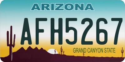 AZ license plate AFH5267