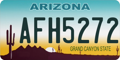 AZ license plate AFH5272