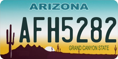 AZ license plate AFH5282
