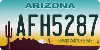 AZ license plate AFH5287