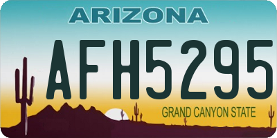AZ license plate AFH5295