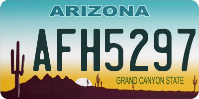 AZ license plate AFH5297