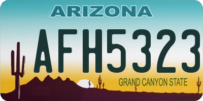 AZ license plate AFH5323