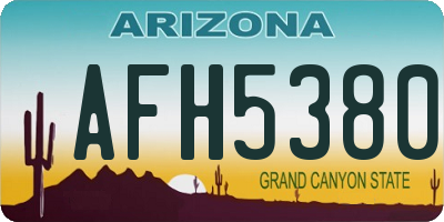 AZ license plate AFH5380