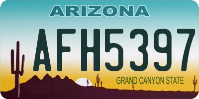 AZ license plate AFH5397