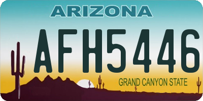 AZ license plate AFH5446