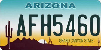 AZ license plate AFH5460