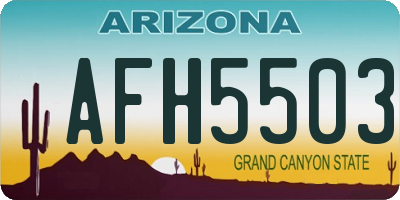 AZ license plate AFH5503