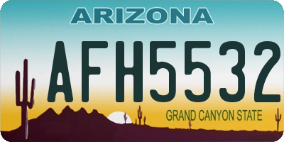 AZ license plate AFH5532