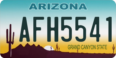 AZ license plate AFH5541