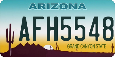 AZ license plate AFH5548