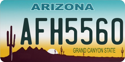AZ license plate AFH5560