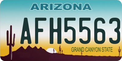 AZ license plate AFH5563