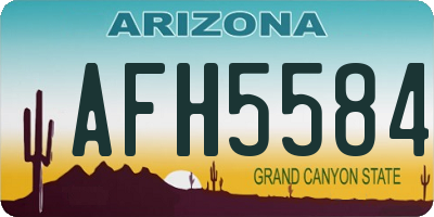 AZ license plate AFH5584