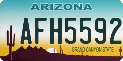 AZ license plate AFH5592