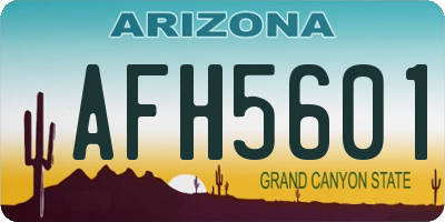 AZ license plate AFH5601
