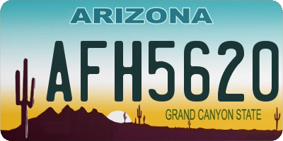 AZ license plate AFH5620