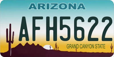 AZ license plate AFH5622