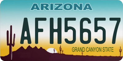 AZ license plate AFH5657