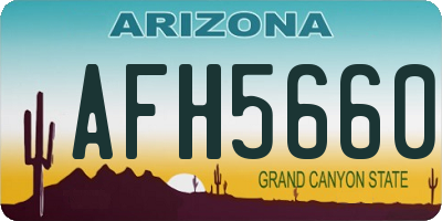 AZ license plate AFH5660
