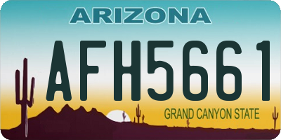 AZ license plate AFH5661