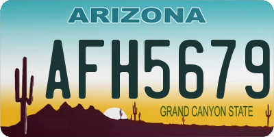 AZ license plate AFH5679