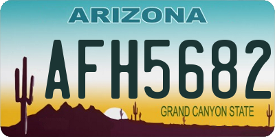 AZ license plate AFH5682