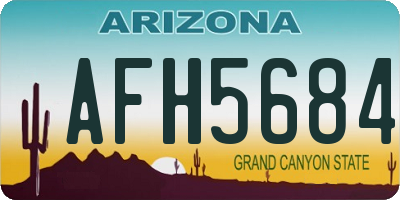AZ license plate AFH5684