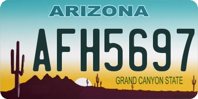 AZ license plate AFH5697