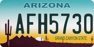 AZ license plate AFH5730