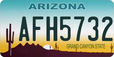 AZ license plate AFH5732
