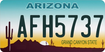AZ license plate AFH5737