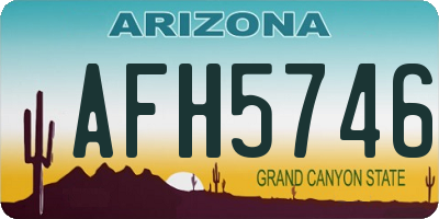 AZ license plate AFH5746