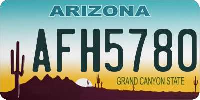 AZ license plate AFH5780