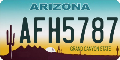 AZ license plate AFH5787